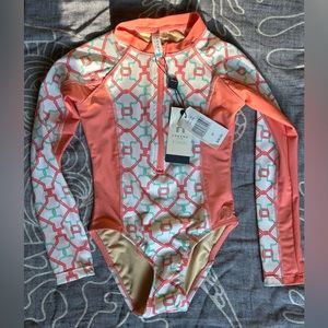 NWT Cabana Life | Pink Lighthouse Harbor One-Piece Rashguard/Uni Suit 4T